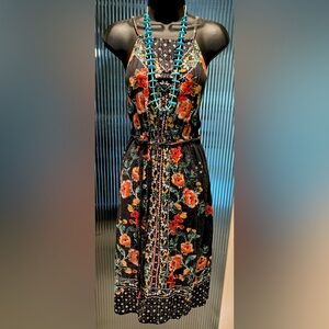 Boho Style Floral Print Dress, “Angie” Size: Large